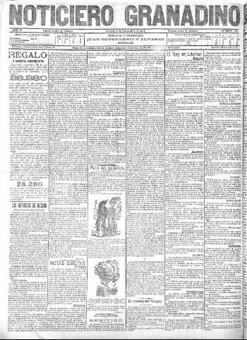 'Noticiero Granadino' - Año III Número 958  - 1906 Noviembre 09