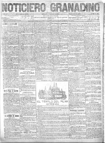 'Noticiero Granadino' - Año III Número 964  - 1906 Noviembre 16
