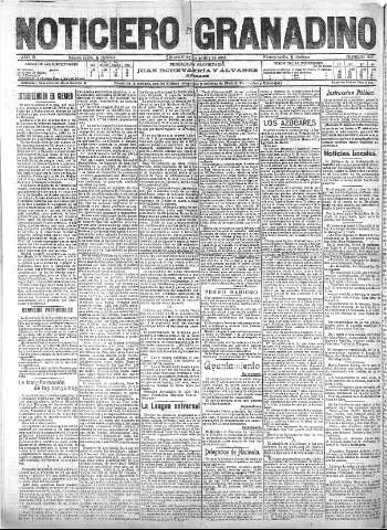 'Noticiero Granadino' - Año III Número 965  - 1906 Noviembre 17