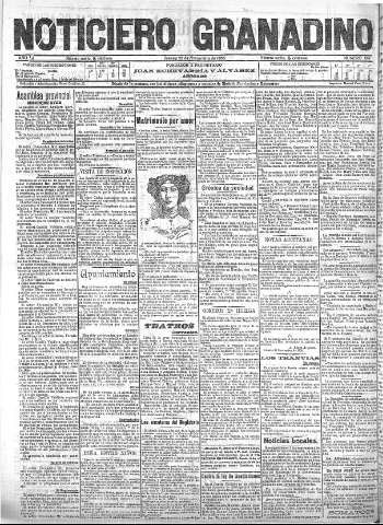 'Noticiero Granadino' - Año III Número 969  - 1906 Noviembre 22