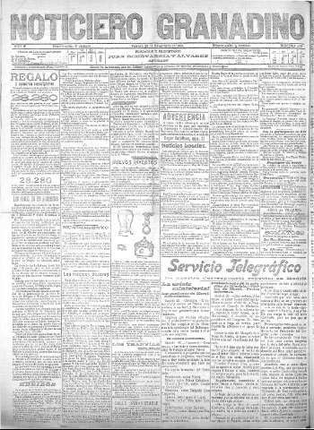 'Noticiero Granadino' - Año III Número 976  - 1906 Noviembre 30