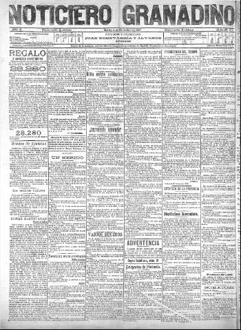 'Noticiero Granadino' - Año III Número 979  - 1906 Diciembre 04