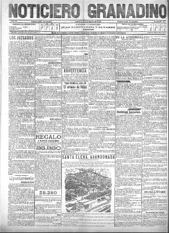 'Noticiero Granadino' - Año III Número 981  - 1906 Diciembre 06