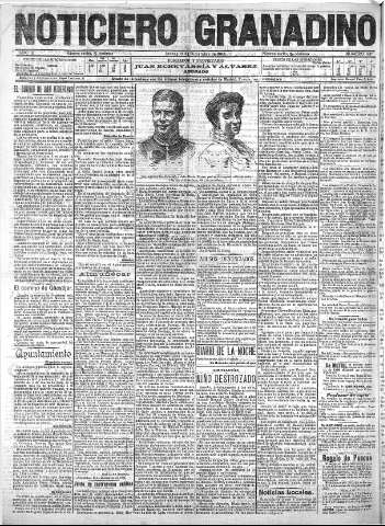 'Noticiero Granadino' - Año III Número 987  - 1906 Diciembre 13