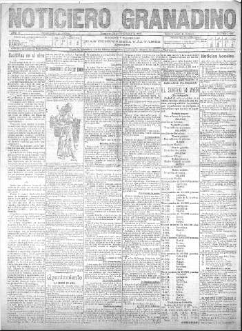 'Noticiero Granadino' - Año III Número 996  - 1906 Diciembre 23