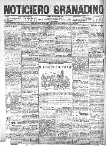 'Noticiero Granadino' - Año III Número 1001  - 1906 Diciembre 29