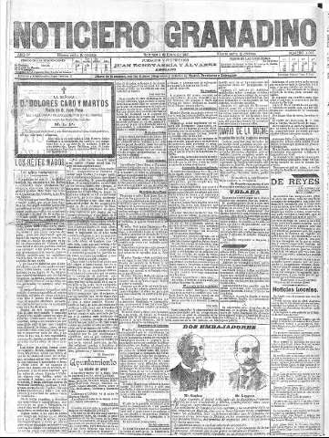 'Noticiero Granadino' - Año IV Número 1008  - 1907 Enero 06