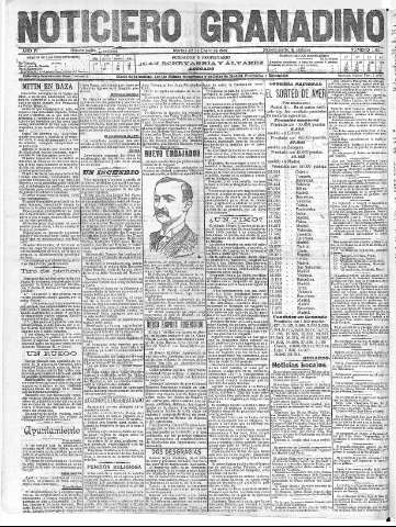'Noticiero Granadino' - Año IV Número 1021  - 1907 Enero 22
