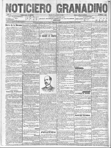 'Noticiero Granadino' - Año IV Número 1027  - 1907 Enero 29