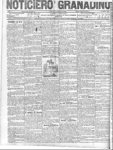 'Noticiero Granadino' - Año IV Número 1028  - 1907 Enero 30