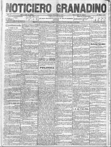'Noticiero Granadino' - Año IV Número 1038  - 1907 Febrero 10