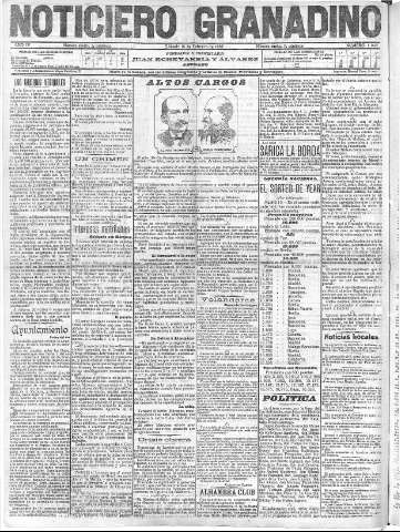 'Noticiero Granadino' - Año IV Número 1043  - 1907 Febrero 16