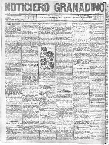 'Noticiero Granadino' - Año IV Número 1049  - 1907 Febrero 23