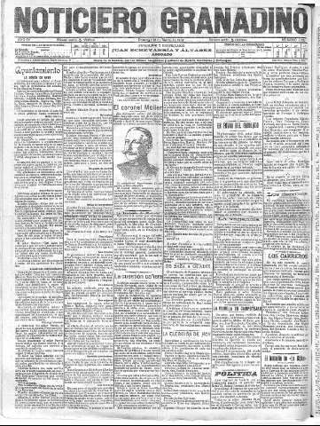 'Noticiero Granadino' - Año IV Número 1062  - 1907 Marzo 10