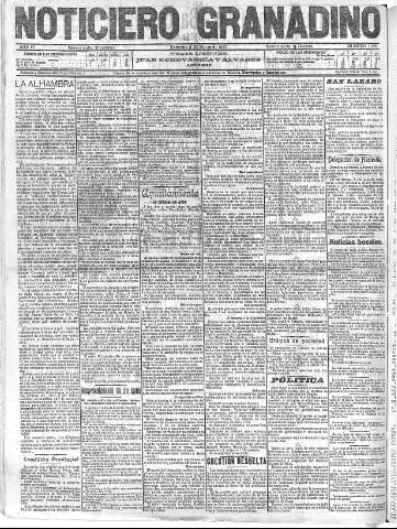 'Noticiero Granadino' - Año IV Número 1068  - 1907 Marzo 17