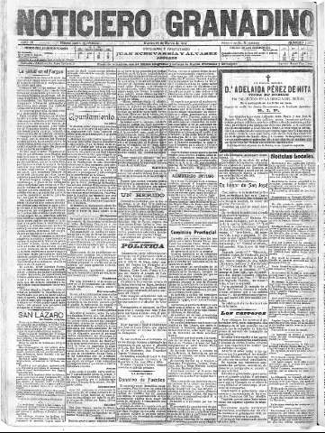 'Noticiero Granadino' - Año IV Número 1069  - 1907 Marzo 19