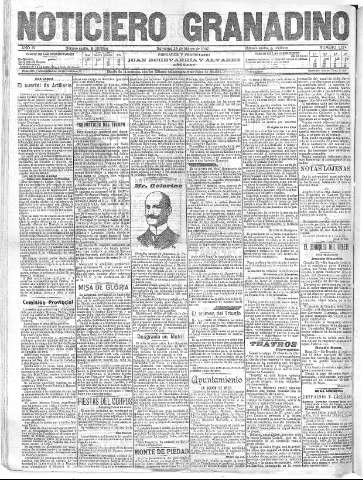 'Noticiero Granadino' - Año IV Número 1074  - 1907 Marzo 24