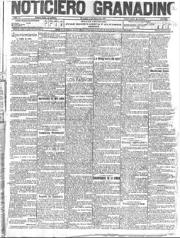 'Noticiero Granadino' - Año IV Número 1080  - 1907 Marzo 31