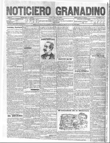 'Noticiero Granadino' - Año IV Número 1081  - 1907 Abril 02