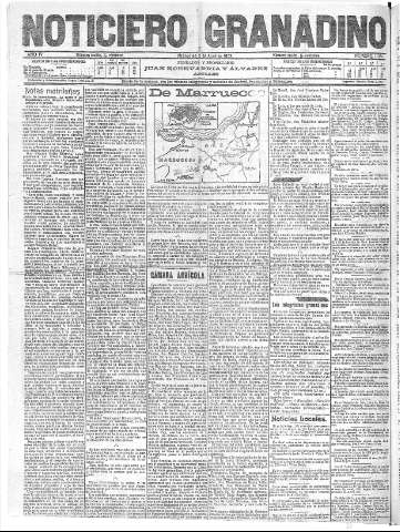 'Noticiero Granadino' - Año IV Número 1082  - 1907 Abril 03