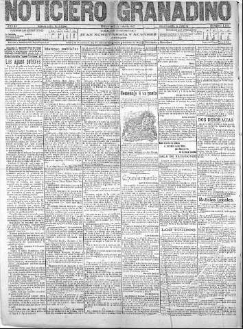 'Noticiero Granadino' - Año IV Número 1160  - 1907 Julio 03