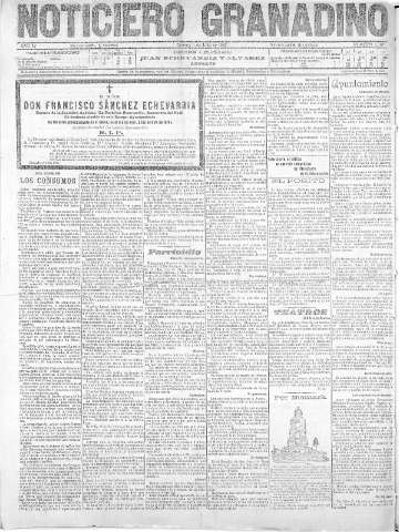 'Noticiero Granadino' - Año IV Número 1167  - 1907 Julio 11