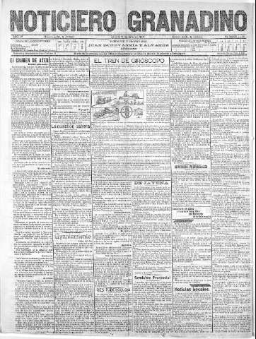 'Noticiero Granadino' - Año IV Número 1169  - 1907 Julio 13