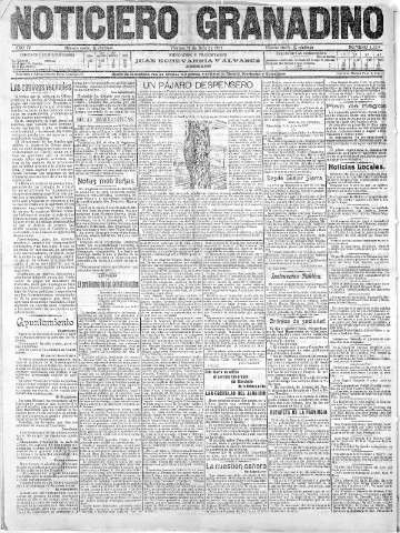 'Noticiero Granadino' - Año IV Número 1174  - 1907 Julio 19