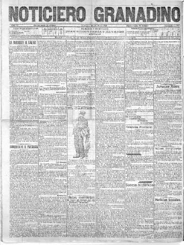 'Noticiero Granadino' - Año IV Número 1185  - 1907 Agosto 01