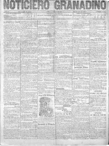 'Noticiero Granadino' - Año IV Número 1187  - 1907 Agosto 03