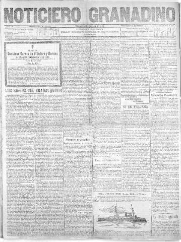 'Noticiero Granadino' - Año IV Número 1196  - 1907 Agosto 14