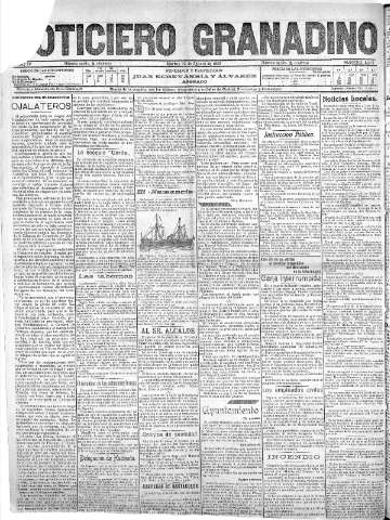 'Noticiero Granadino' - Año IV Número 1201  - 1907 Agosto 20