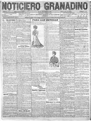'Noticiero Granadino' - Año IV Número 1204  - 1907 Agosto 23
