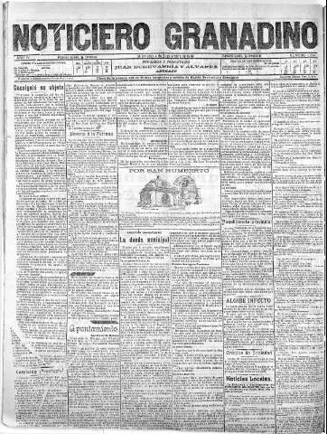 'Noticiero Granadino' - Año IV Número 1214  - 1907 Septiembre 04