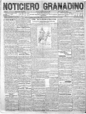 'Noticiero Granadino' - Año IV Número 1216  - 1907 Septiembre 06