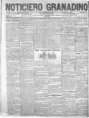 'Noticiero Granadino' - Año IV Número 1223  - 1907 Septiembre 14
