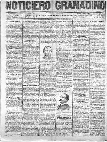 'Noticiero Granadino' - Año IV Número 1226  - 1907 Septiembre 18