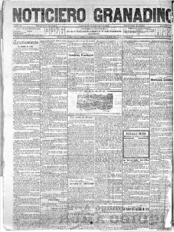 'Noticiero Granadino' - Año IV Número 1236  - 1907 Septiembre 29
