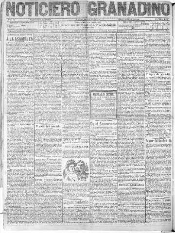 'Noticiero Granadino' - Año IV Número 1239  - 1907 Octubre 03
