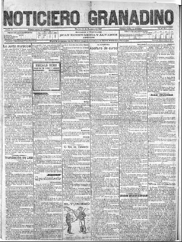 'Noticiero Granadino' - Año IV Número 1255  - 1907 Octubre 22