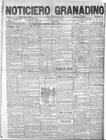 'Noticiero Granadino' - Año IV Número 1271  - 1907 Noviembre 09