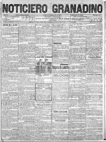 'Noticiero Granadino' - Año IV Número 1272  - 1907 Noviembre 10