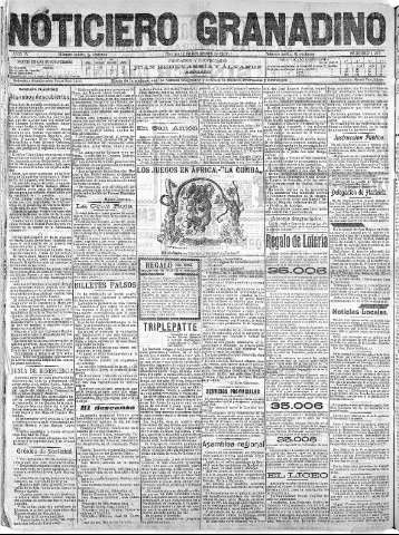 'Noticiero Granadino' - Año IV Número 1273  - 1907 Noviembre 12