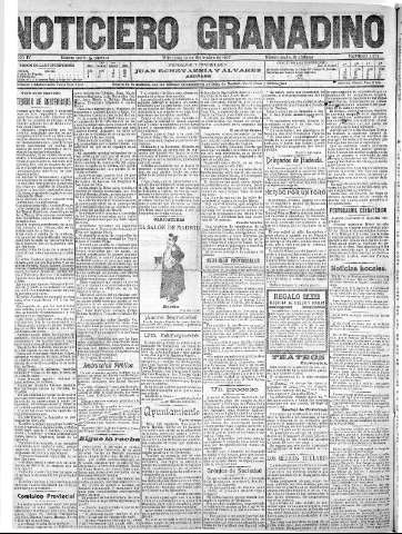 'Noticiero Granadino' - Año IV Número 1274  - 1907 Noviembre 13