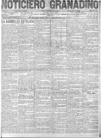 'Noticiero Granadino' - Año IV Número 1279  - 1907 Noviembre 19
