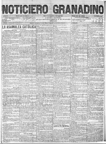 'Noticiero Granadino' - Año IV Número 1280  - 1907 Noviembre 20