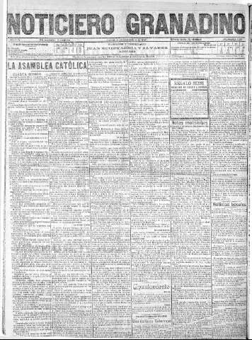 'Noticiero Granadino' - Año IV Número 1281  - 1907 Noviembre 21