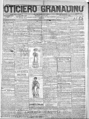 'Noticiero Granadino' - Año IV Número 1293  - 1907 Diciembre 05