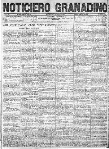 'Noticiero Granadino' - Año IV Número 1298  - 1907 Diciembre 11