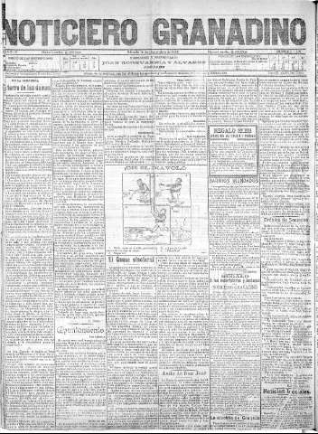 'Noticiero Granadino' - Año IV Número 1301  - 1907 Diciembre 14